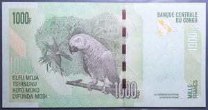 obverse: CONGO 1000 FRANCS 2013 FDS