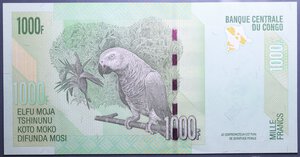 obverse: CONGO 1000 FRANCS 2020 FDS