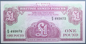 reverse: GRAN BRETAGNA ARMED FORCES 1 POUND 1962 FDS