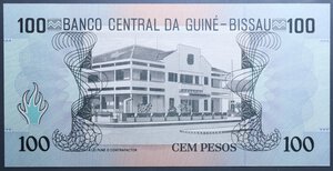 obverse: GUINEA BISSAU 100 PESOS 1990 FDS