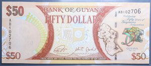 reverse: GUYANA 50 DOLLARS 2016 FDS