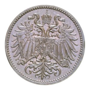 obverse: AUSTRIA 2 HELLER 1914 CU. 3,31 GR. FDC 