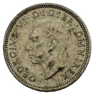 obverse: GRAN BRETAGNA. Giorgio VI. 6 pence1946. SPL