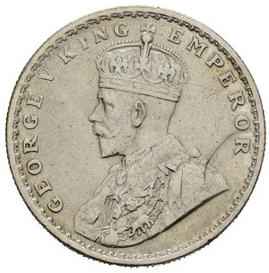 obverse: INDIA BRITANNICA. Giorgio V. 1 Rupia 1913. Ag. BB+