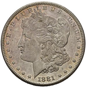 reverse: STATI UNITI. Dollaro Morgan 1881 S. Ag. qFDC