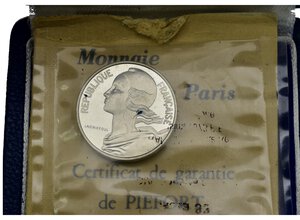 obverse: FRANCIA. 10 centimes 1973 Piefort. Ag. Proof