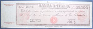 reverse: REPUBBLICA ITALIANA 10000 LIRE 8/9/1947 TITOLO PROVVISORIO MEDUSA NC qBB