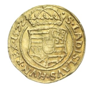 obverse: AUSTRIA SACRO ROMANO IMPERO MASSIMILIANO II (1564-1576) DUCATO 1572 AU. 3,49 GR. BB-SPL (ONDULATO)