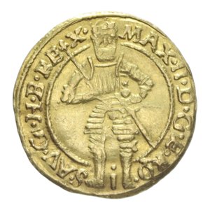 reverse: AUSTRIA SACRO ROMANO IMPERO MASSIMILIANO II (1564-1576) DUCATO 1572 AU. 3,49 GR. BB-SPL (ONDULATO)