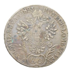 reverse: AUSTRIA FRANCESCO I 20 KREUZER 1823 A MI. 6,62 GR. MB-BB/qBB (FALSO D EPOCA)