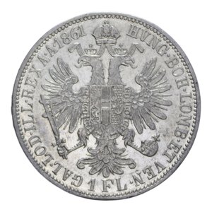 reverse: AUSTRIA FRANCESCO GIUSEPPE I 1 FLORIN 1861 A AG. 12,25 GR. BB-SPL