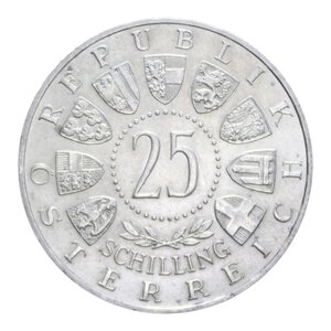 reverse: AUSTRIA 25 SCHILLING 1955 AG. 13,05 GR. SPL-FDC