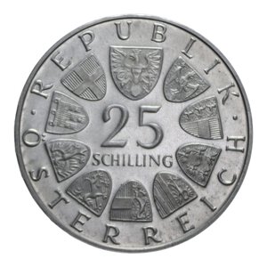 reverse: AUSTRIA 25 SCHILLING 1969 AG. 13,03 GR. FDC