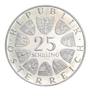 reverse: AUSTRIA 25 SCHILLING 1971 AG. 13,10 GR. PROOF