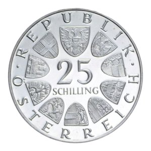 reverse: AUSTRIA 25 SCHILLING 1972 AG. 13,10 GR. PROOF