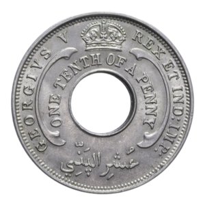 reverse: AFRICA WEST BRITISH GIORGIO V 1/10 PENNY 1936 NI. 2,01 GR. FDC