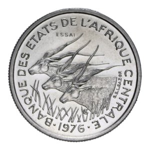 obverse: CAMEROON 50 FRANCS 1976 PARIGI ESSAI (PROVA) NI. 4,68 GR. FDC