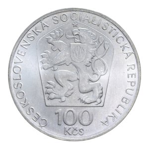 reverse: CECOSLOVACCHIA 100 CORONE 1974 AG. 15,06 GR. FDC