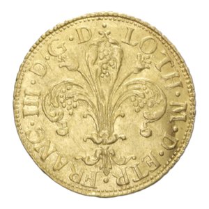 obverse: FIRENZE FRANCESCO II DI LORENA (1737-1765) ZECCHINO O FIORINO D ORO 1739  AU. 3,43 GR.  MIR 351/3 RR BB-SPL