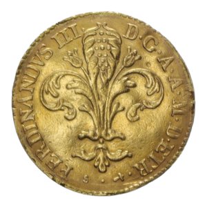 obverse: FIRENZE FERDINANDO III DI LORENA (1814-1824) ZECCHINO O FIORINO D ORO 1821  AU. 3,47 GR. MIR 434/2 R qSPL