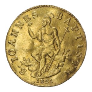 reverse: FIRENZE FERDINANDO III DI LORENA (1814-1824) ZECCHINO O FIORINO D ORO 1821  AU. 3,47 GR. MIR 434/2 R qSPL