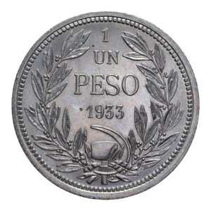 reverse: CILE 1 PESO 1933 NI. 10,02 GR. FDC