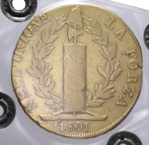 obverse: GENOVA REPUBBLICA LIGURE (1798-1805) 96 LIRE 1801 RR AU. 25,21 GR. MB-BB (SIGILLATA BAZZONI SENZA CONSERVAZIONE)