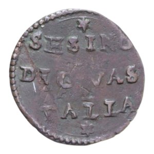 obverse: GUASTALLA FERRANTE III GONZAGA (1632-1678) SESINO CU. 0,91 GR. qBB