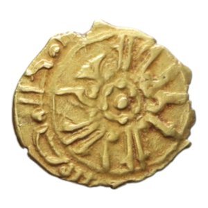 obverse: MESSINA RUGGERO II (1130-1140) TARI  AU. 1,21 GR. MIR 22 C BB+