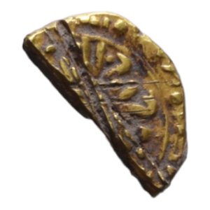 obverse: MESSINA FEDERICO II (?) (1197-1250) MULTIPLO DI TARI  FRAZIONATO AU. 0,85 GR. MB+