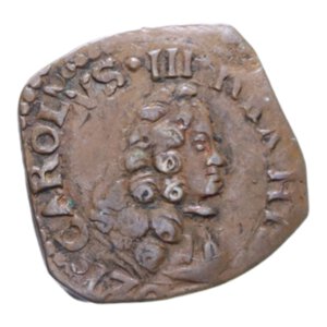 obverse: MILANO CARLO III (1707-1740) QUATTRINO CU. 1,52 GR. BB+