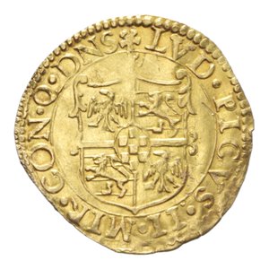 obverse: MIRANDOLA LUDOVICO II PICO (1550-1568) SCUDO D ORO DEL SOLE  AU. 3,33 GR. MIR 501 NC BB-SPL