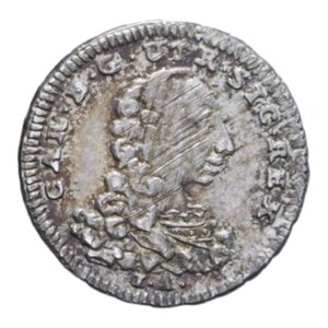 obverse: NAPOLI CARLO DI BORBONE (1734-1759) 1/2 CARLINO 1759 AG.1,04 GR. SPL-FDC