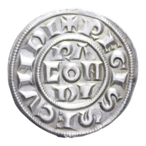 reverse: PIACENZA COMUNE A NOME DI CORRADO II (1140-1393) GROSSO DA 3 IMPERIALI AG. 1,83 GR. SPL (COLPETTO)