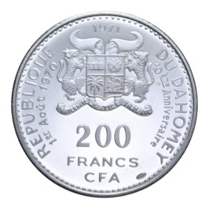 reverse: DAMONEY 200 FRANCHI 1971  AG. 10,42 GR. PROOF (COLPETTO) 