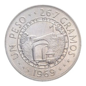 reverse: DOMINICANA REPUBBLICA PESO 1969 NI. 26,72 GR. FDC