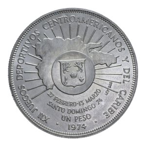 reverse: DOMINICANA REPUBBLICA PESO 1974 AG. 26,81 GR. FDC