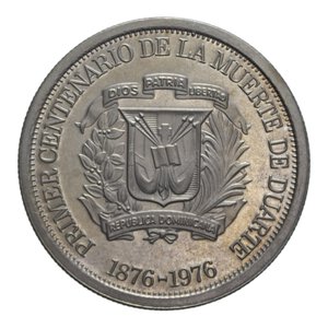 obverse: DOMINICANA REPUBBLICA MEDIO PESO 1976 NI. 12,50 GR. FDC/PROOF