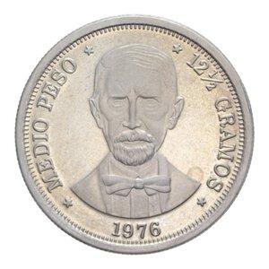 reverse: DOMINICANA REPUBBLICA MEDIO PESO 1976 NI. 12,50 GR. FDC/PROOF