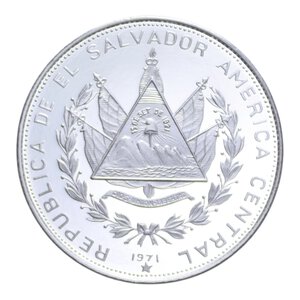 obverse: EL SALVADOR 5 COLONES 1971 AG. 11,50 GR. PROOF