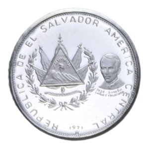 obverse: EL SALVADOR 1 COLON 1971 AG. 2,34 GR. PROOF