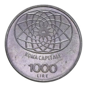 reverse: 1000 LIRE 1970 ROMA CAPITALE AG. 14,6 GR. FDC 