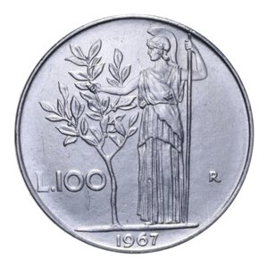 reverse: 100 LIRE 1967 MINERVA AC. 7,92 GR. FDC