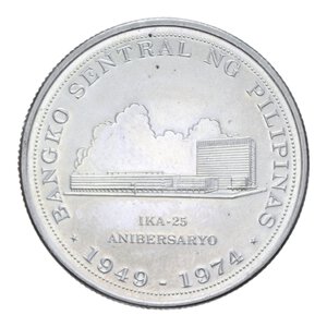 obverse: FILIPPINE 25 PISO 1974 AG. 26,65 GR. FDC