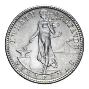 reverse: FILIPPINE AMMINISTRAZIONE AMERICANA 20 CENTAVOS 1944 AG. 3,96 GR. FDC