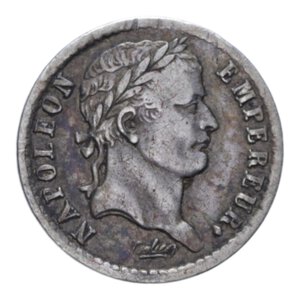 obverse: FRANCIA NAPOLEONE 1/2 FRANC 1808 LILLE AG. 2,37 GR. BB