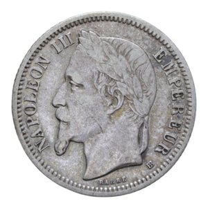 obverse: FRANCIA NAPOLEONE III 1 FRANC 1870 AG. 4,93 GR. BB