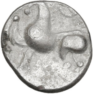 reverse: Celtic, Danubian Region. AR Tetradrachm. Kugelwange Type, 3rd-2nd centuries BC. Kugelwange type. Struck by the Skordoski in Syrmia