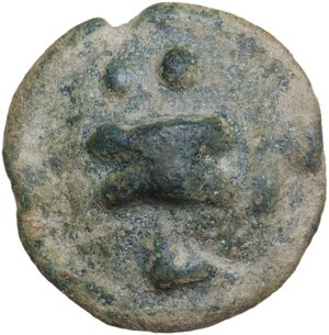 reverse: Northern Apulia, Luceria.  Light series.. AE Cast Biunx, c. 217-212 BC