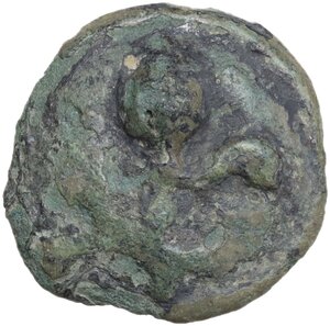 reverse: Northern Apulia, Luceria. Cast AE reduced Semuncia, c. 217-212 BC